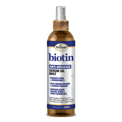 Difeel biotin pro growth anti breakage serum oil mist. 8oz