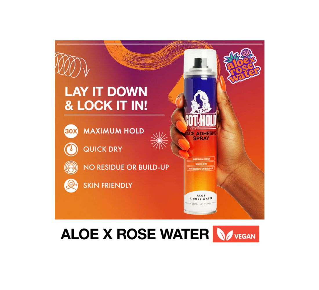 Ebin New York all day got hold lace adhesive spray. 3.38oz