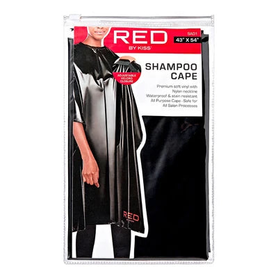 Red by Kiss soft vinyl shampoo cap. Black. SA01