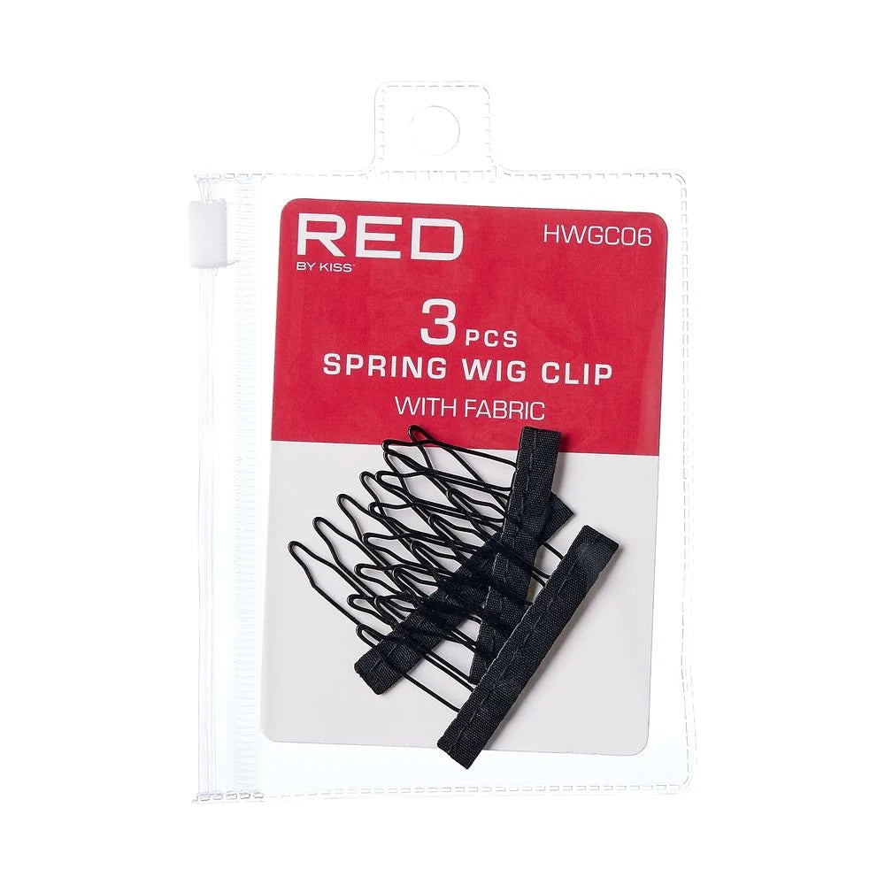 Red by Kiss spring wig clip with fabric 3pcs. HWGC06