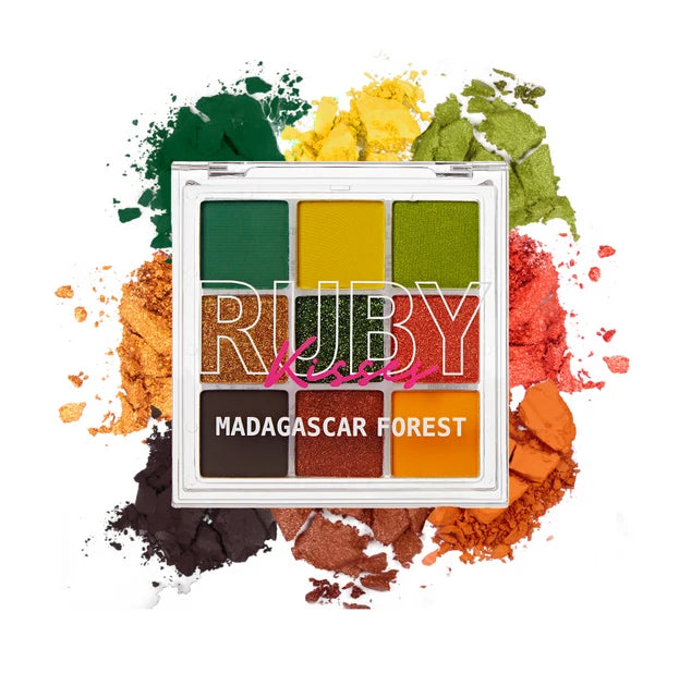 Ruby Kisses eyeshadow/makeup palette. Madagascar forest. RMPS19D