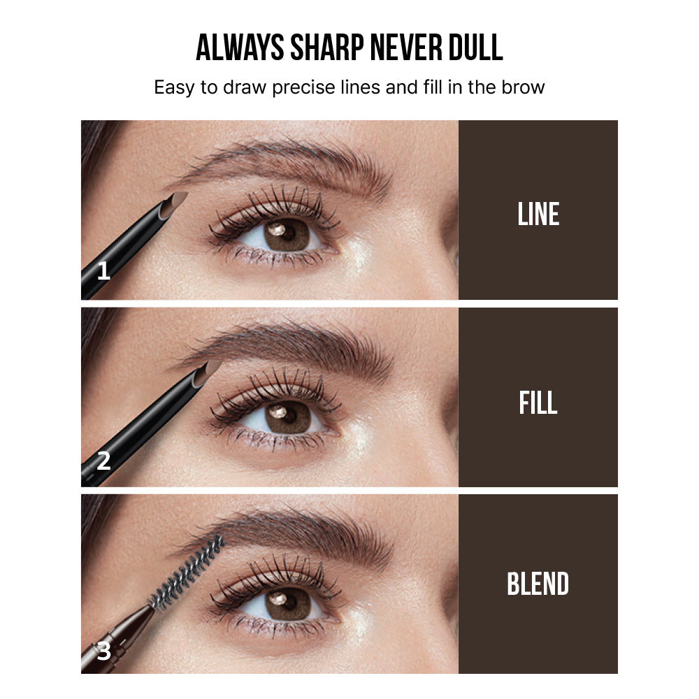 KISS Line & fill brow pencil granite. KLE01