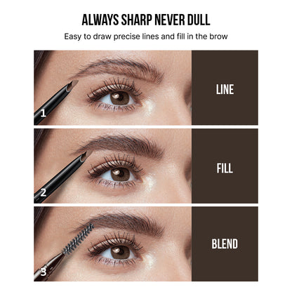 KISS Line & fill brow pencil granite. KLE01
