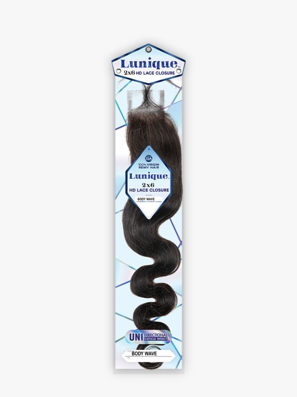 SENSATIONNEL 2x6 HD LACE CLOSURE LUNIQUE BODY WAVE