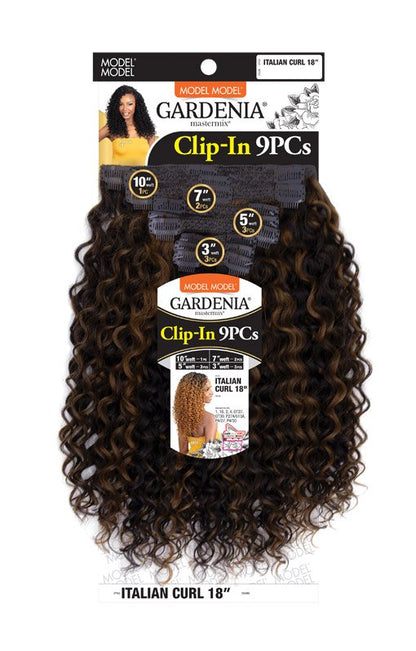 Model Model Gardenia Italian curl 18" clip-in 9pcs