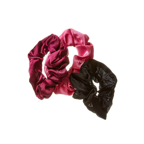 Red by kiss silky satin scrunches. 3 PCS. HSSS01A