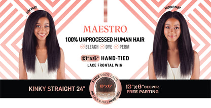 Vivace by Kiss Maestro 13x6 KINKY STRAIGHT 24” wig