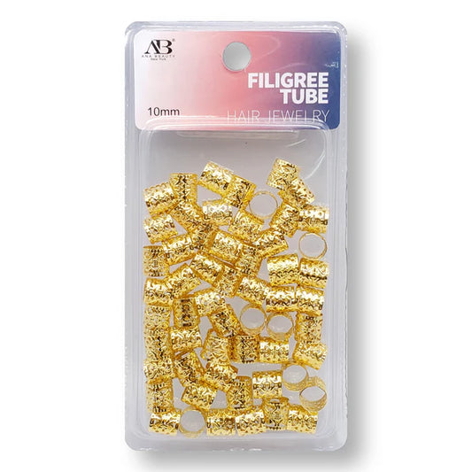 Filigree tube hair jewelry