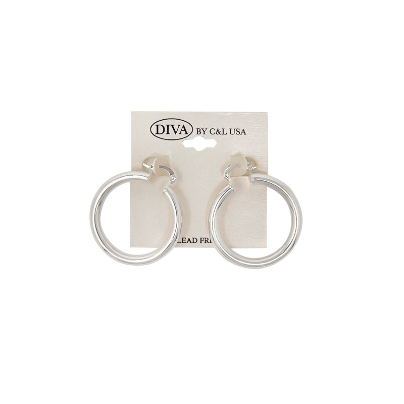 Spanish Brass Hoop SBHS10 Silver