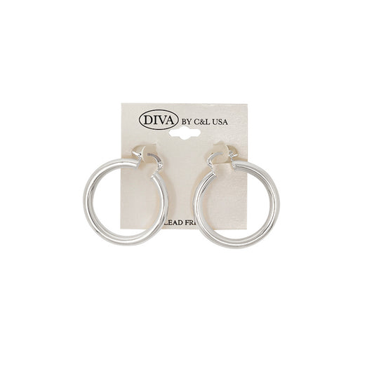Spanish Brass Hoop SBHS10 Silver