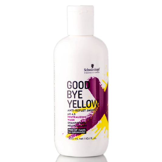 SCHWARZKOPF GOODBYE YELLOW NEUTRALIZING WASH SHAMPOO. 10.1 oz