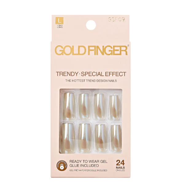 Gold finger special effect nails.  24 nails. GSF09