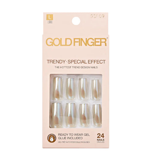 Gold finger special effect nails.  24 nails. GSF09
