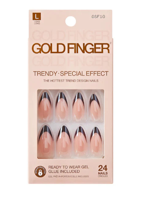 Gold finger special effect nails.  24 nails. GSF10