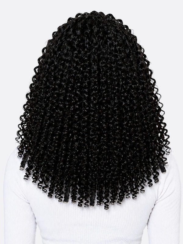 Vivace by Kiss Trenity Invisible feather crochet hair. BURMESE CURL 18”