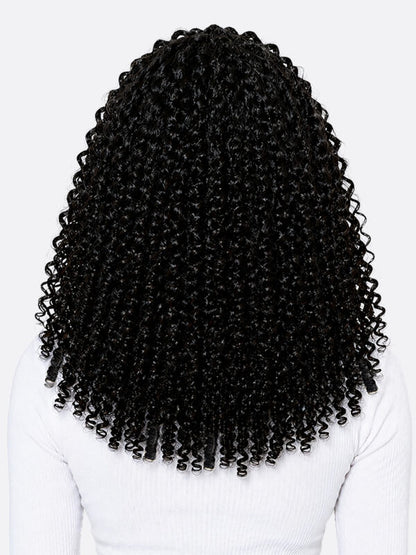 Vivace by Kiss Trenity Invisible feather crochet hair. BURMESE CURL 18”