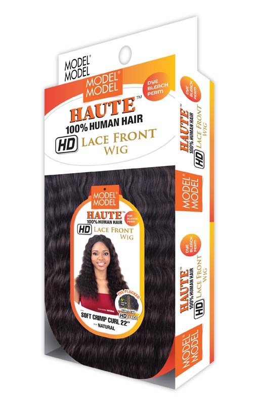 MODEL MODEL HAUTE HD LACE FRONT WIG. SOFT CRIP CURL 22". NATURAL