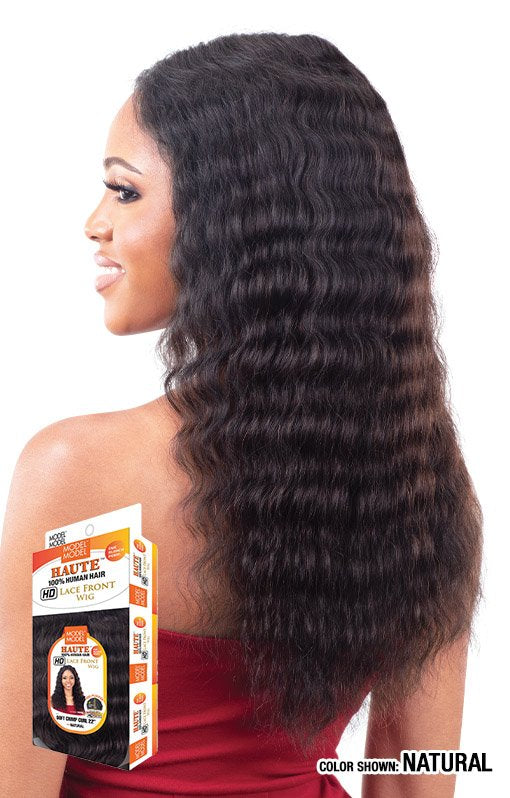 MODEL MODEL HAUTE HD LACE FRONT WIG. SOFT CRIP CURL 22". NATURAL