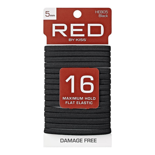 Red by kiss elastic band. 16ct, FLAT, black. HEB05