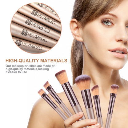 15PCS Champagne Gold Professional Makeup Brush Set