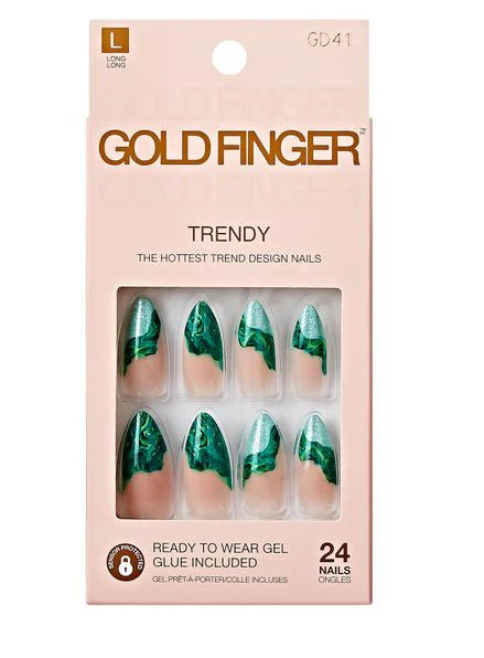 Gold Finger Trrendy nails. GD41
