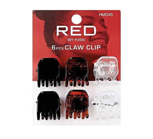 Red by kiss hair claw clip. 6PCS. HMC45