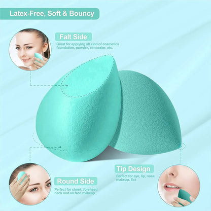 16Pcs Professional Makeup Brush with Makeup Sponge Set - 1 Kit