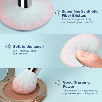 16Pcs Professional Makeup Brush with Makeup Sponge Set - 1 Kit