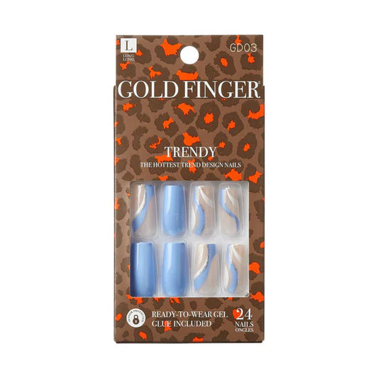 Gold Finger Trrendy nails. GD03