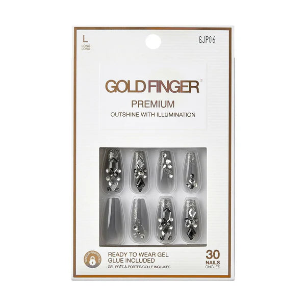 Gold finger premium nails. 30 nails. GJP06