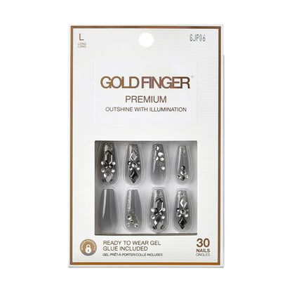 Gold finger premium nails. 30 nails. GJP06