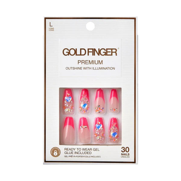 Gold finger premium nails. 30 nails. GJP07