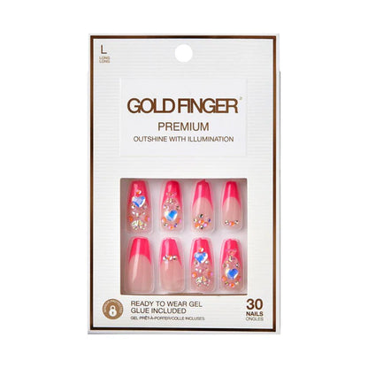 Gold finger premium nails. 30 nails. GJP07