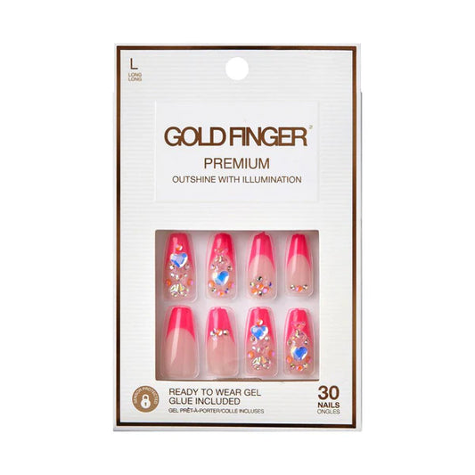 Gold finger premium nails. 30 nails. GJP07