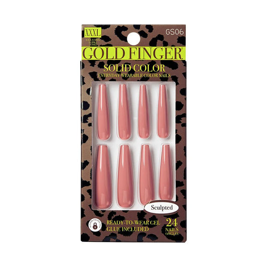 Gold finger nails. GS06