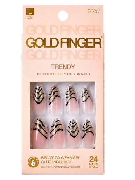 Gold Finger Trrendy nails. GD37
