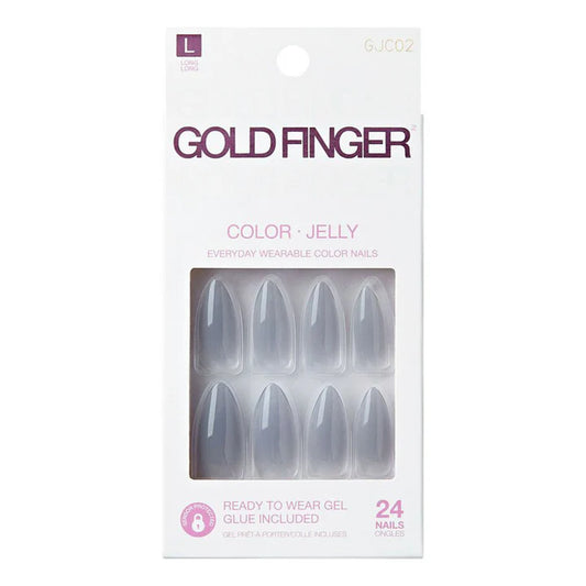 Gold finger color jelly nails. 24 nails. GJC02