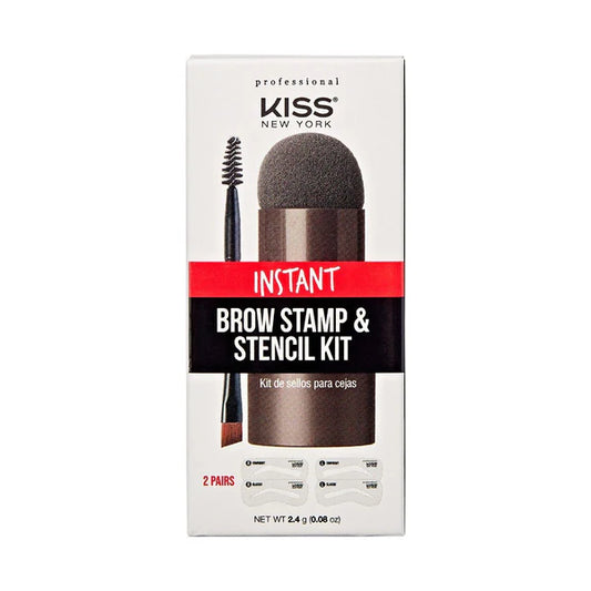 Kiss instant brow stamp & stencil kit. Dark brown. STA02