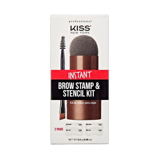Kiss instant brow stamp & stencil kit. Medium  brown. STA03
