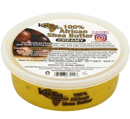 Kuza African shea butter. Yellow creamy 8oz