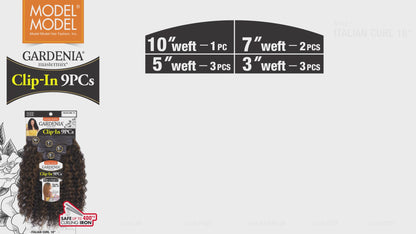 Model Model Gardenia Italian curl 18" clip-in 9pcs