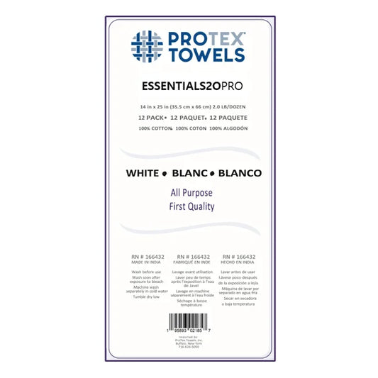 Protex White Towels 12 pack