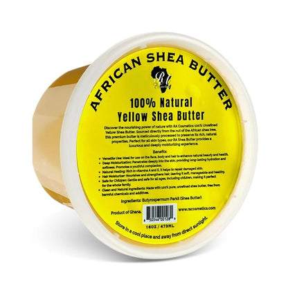 RA Cosmetics African Shea Butter. Yellow