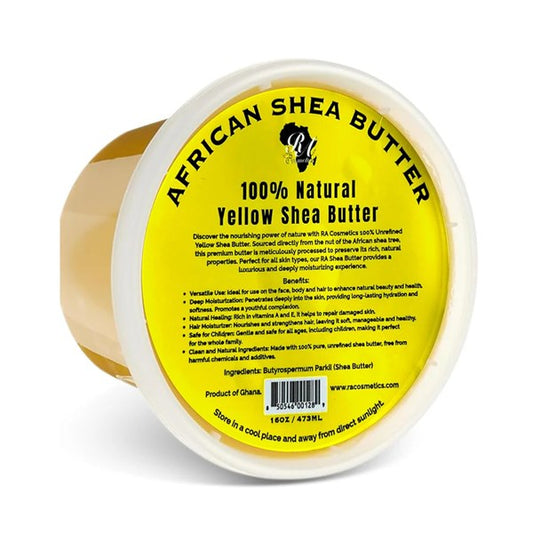 RA Cosmetics African Shea Butter. Yellow