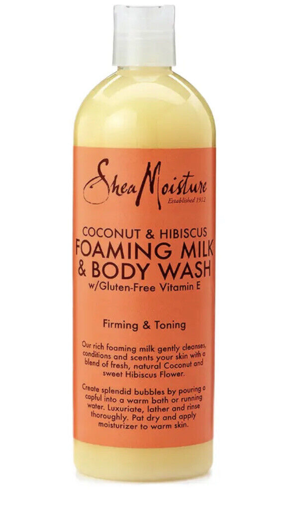Shea Moisture Coconut & Hibiscus Foaming Milk Body Wash 16 Oz