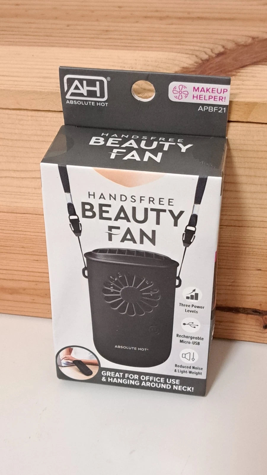Absolute hot hand free beauty fan. black