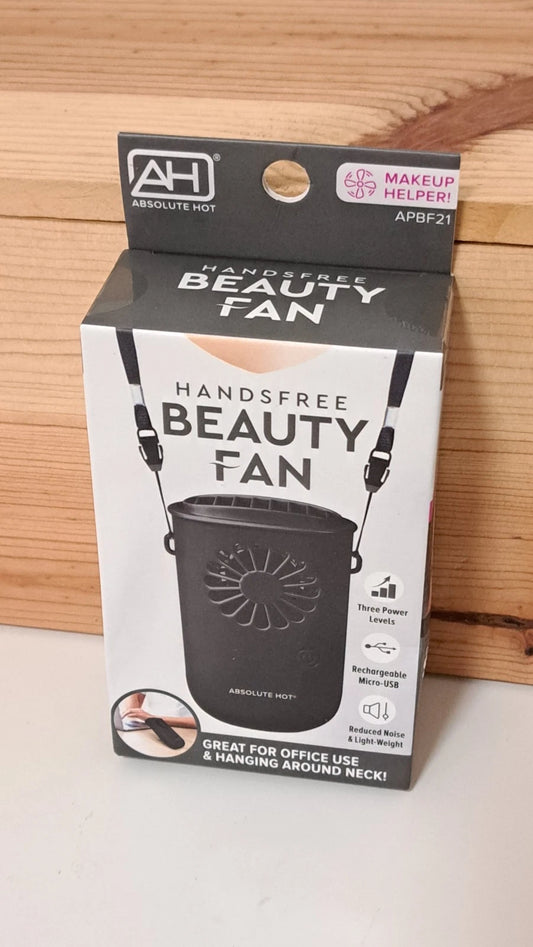 Absolute hot hand free beauty fan. black