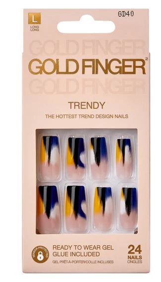 Gold Finger Trrendy nails. GD40